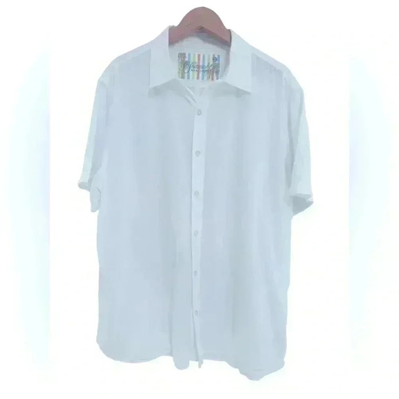 ST. SOMEWHERE MARGARITAVILLE JIMMY BUFFETT White Cotton Men’s Shirt - Picture 1 of 6